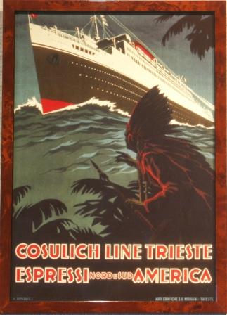 Express to North and South America with the Italian shipping company Cosulich Line Trieste